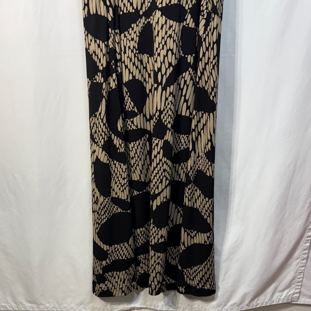 🦆 Ann Taylor Black and Tan knit strappy Maxi Dress - Picture 9 of 11